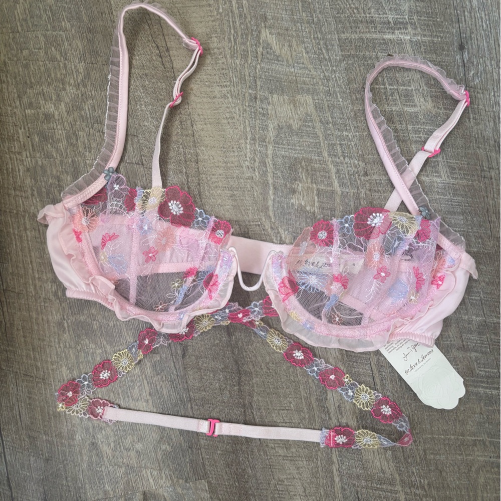 For Love And Lemons Pink Lace Lingerie NWT